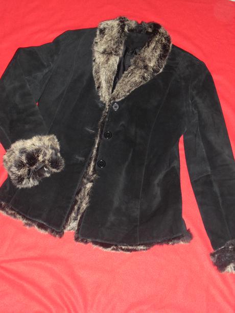 Kožené sáčko s kožíškem, l