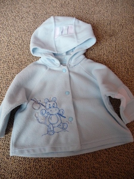 Fleesový kabátek/mikinka s kapuckou, 62