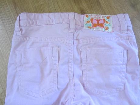 Světlerůžové motýlkové skinny, slimky, h&m,116