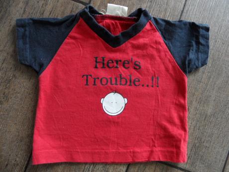 Tričko  trouble 0-3 měsíce, morris mouse,62
