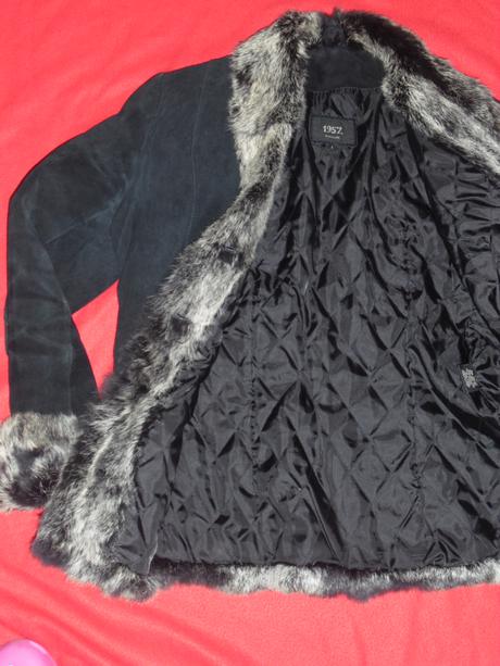 Kožené sáčko s kožíškem, l