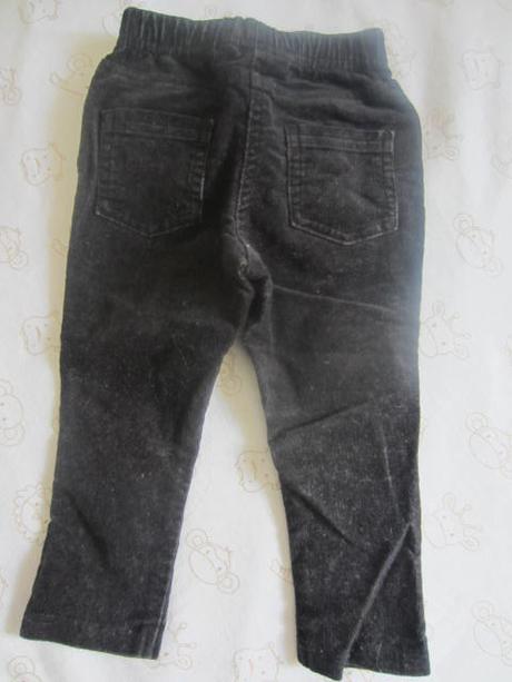 Černé manžestrové legínky, george,80