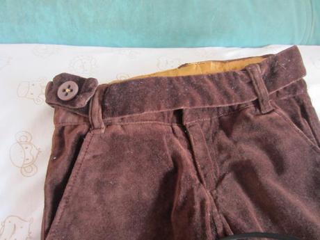 Čokoládové sametové kalhoty, zara,104