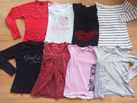 Trika dívčí s dlouhým rukávem vel.128-146, 128