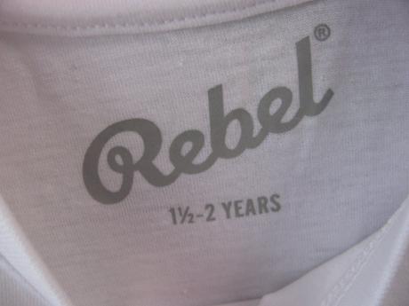 Bílé bavlněné tričko/unisex, rebel,92