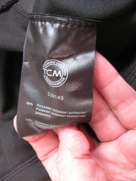 Přiléhavé elastické černé sportovní kalhoty, tchibo,s