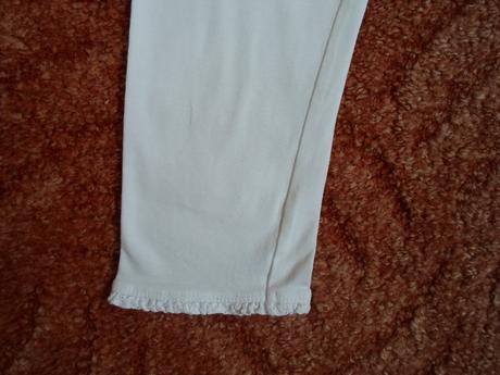 Bílé legíny legínky s krajkou, h&m,122