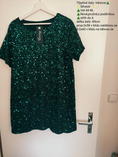 Společenské šaty +vánoce, silvestr vel.44-46, 46