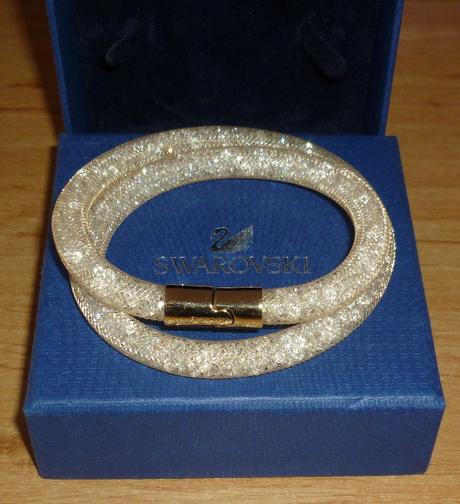 Béžový náramek s krystaly swarovski, swarovski