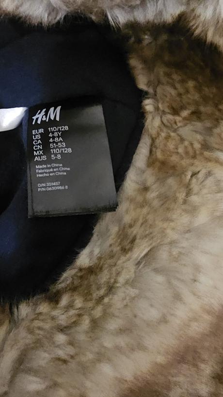 Zimní čepice beranice hm, h&m,110