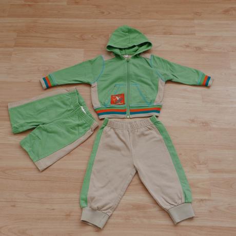 Set - teplakove kratasy, teplaky a bundicka, 74