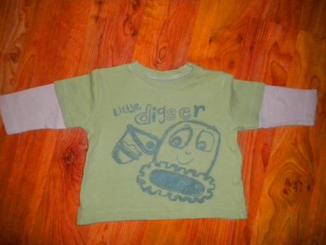 Triko s dlouhým rukávem - s bagrem, cherokee,68