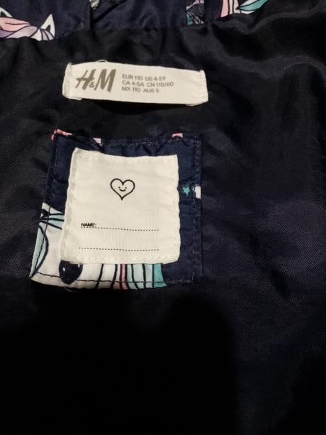 Jarní/letní bunda hm vel. 110 jednorožci, h&m,110