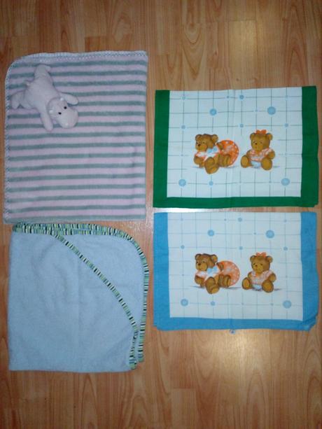 Set deka s usínáčkem, osuška a 2x dětská utěrka, 