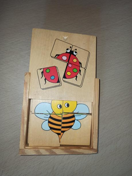 Dřevěné minipuzzle plus náhradní dílky, 