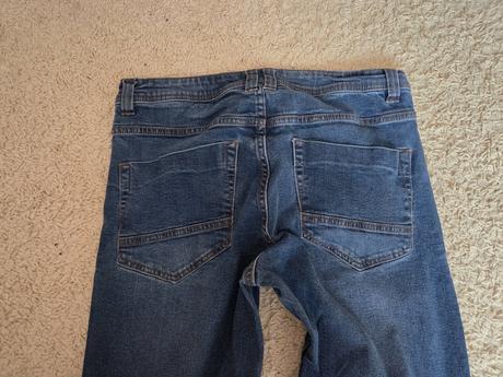 Modré rifle slim fit s elastanem, vel. 46/30/170, 46