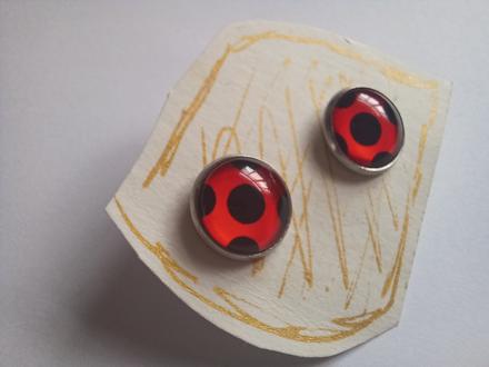 Náušnice kouzelné berušky s puzetkou,