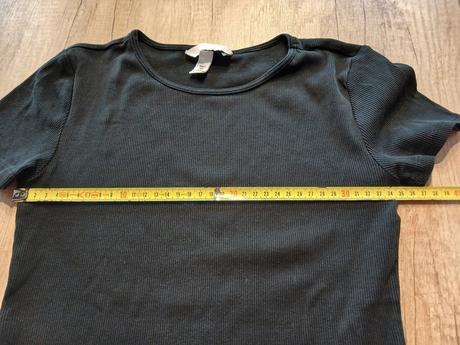 Žebrované tričko krátký rukáv hm vel. s, h&m,s