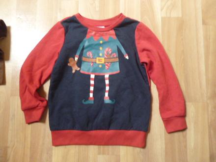 Vánoční mikina vel. 5-6 l-d, 116