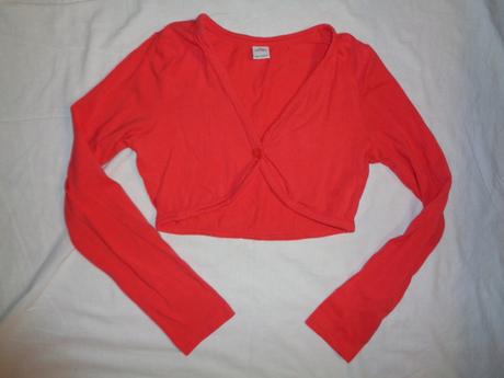 Nádherné bavlněné oranžové -meruňkové bolerko, s.oliver,152