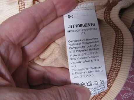 Crop top pružné řádkované tričko, 152