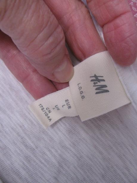 Dámské bílé bavlněné tričko h&m, h&m,l