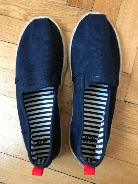 Espadrilky slip-on plátěnky, h&m,34