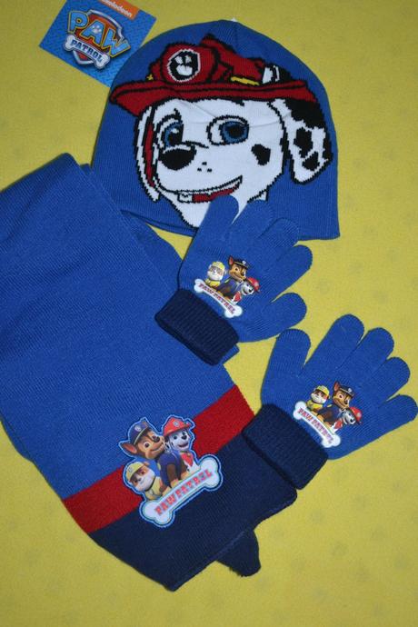 Zimní set paw patrol,čepice,rukavice,šála 86/98, nickelodeon,86 / 92 / 98