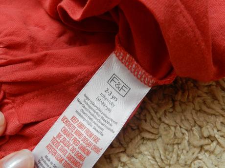 Triko dlouhý rukáv červené, f&f,98