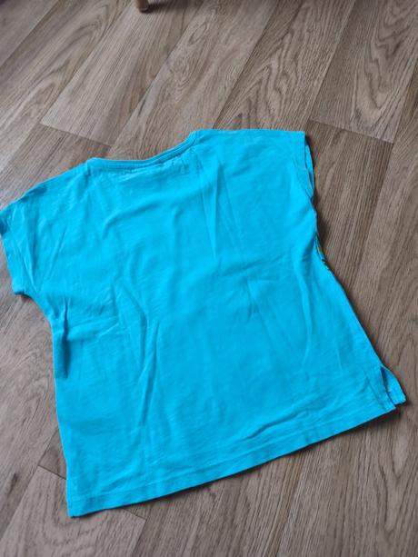 Tyrkysové tričko s paposkem h&m 110-122, h&m,110