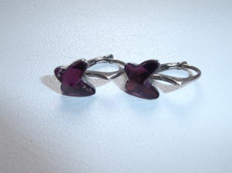 Ag náušnice swarovski motýlek, 