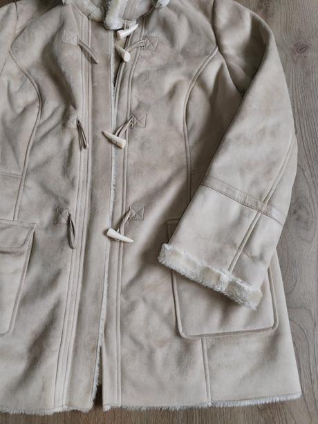 Dámský kabátek s kožíškem vel 46, c&a,xxl