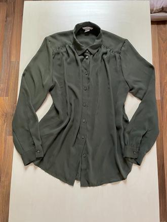 Khaki košile, vel 36/s, hm, h&m,s