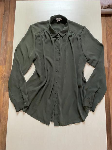 Khaki košile, vel 36/s, hm, h&m,s