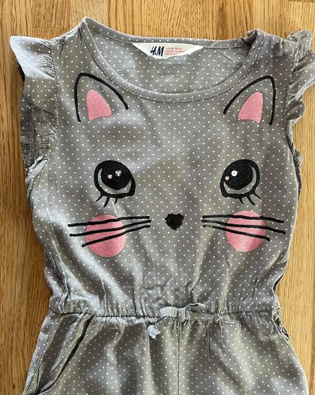 Letní overal h&m vel. 104 šedý, h&m,104