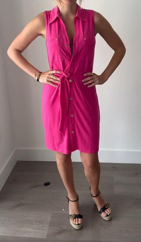 Růžové dámské šaty michael kors, michael kors,s