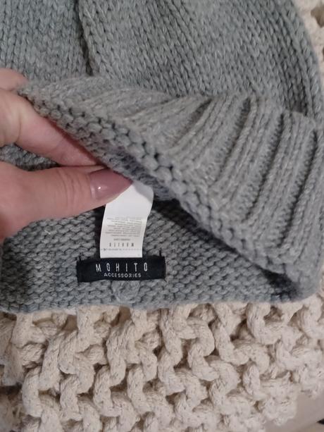 Šedá čepice s perličkami mohito, mohito