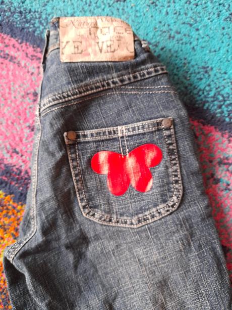 Kalhoty, džíny, rifle s motýlem, 122