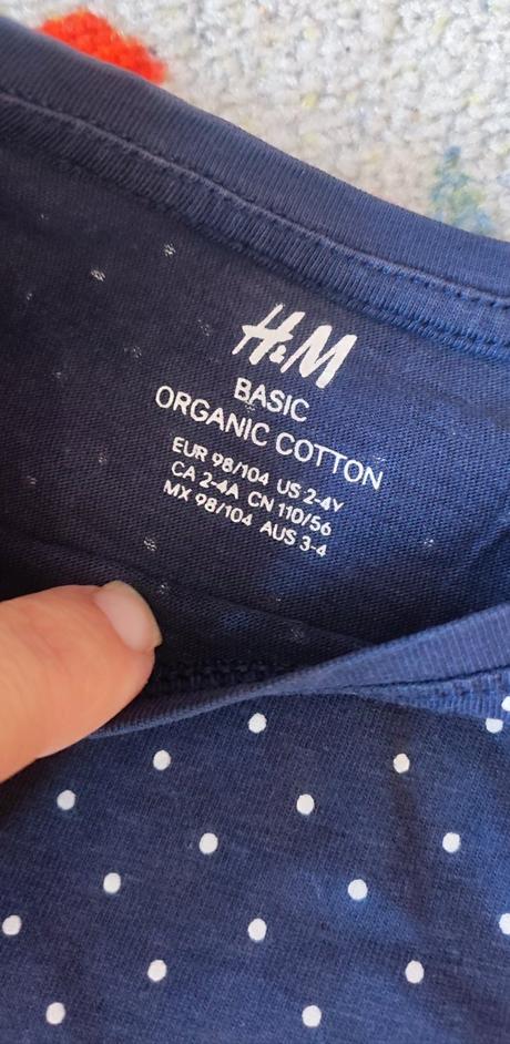 Dětské tričko s puntíky, vel. 98/104, h&m,98