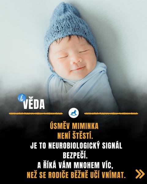 Úsměv miminka: signál radosti, nebo pocitu bezpečí?