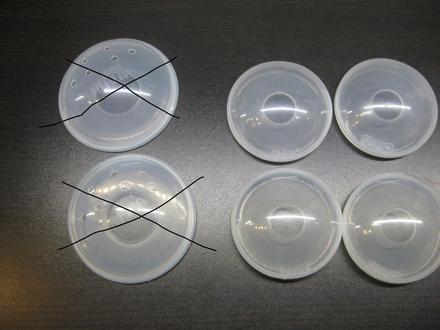 Tvarovače bradavek, zachycovače mléka farlin, 