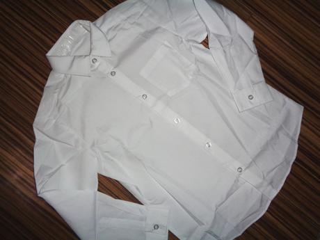 Bílá košile s dlouhým rukávem, george,134