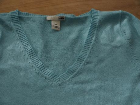 Tyrkysovy slaby svetrik do v velikost xs h&m, h&m,xs