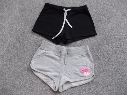 2x kraťasy / šortky, vel. 158 (xs), h&m,158