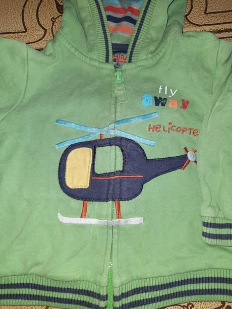 Klučičí mikiny vrtulník vel. 74 - 80, tu,74