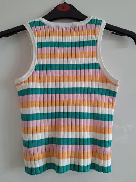 Tílko top crop top žebrované tílko vel. 134, h&m,134