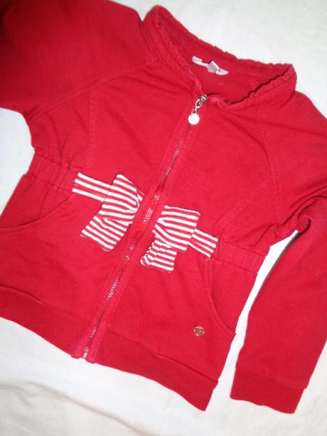 Nádherná červená mašličková mikina 4 roky, mayoral,104