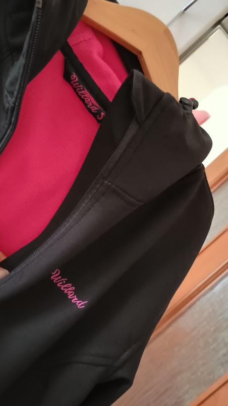 Dámská černá softshellová bunda willard + termoska, s