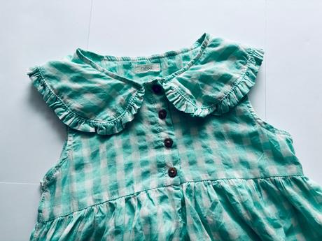 Ob/ šaty mint barvy kostičkované next - v.5/6 let, next,116