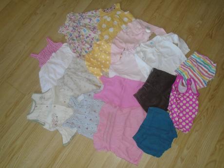 Balíček oblečení vel. 74 na holku, 68–80